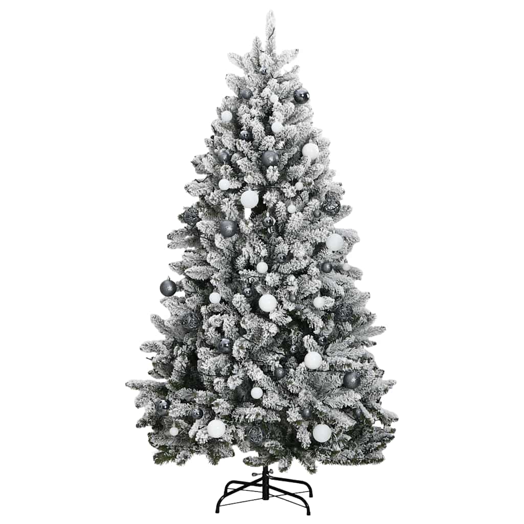 Artificial Christmas Tree LEDs Warm White Green LEDs&white/grey balls