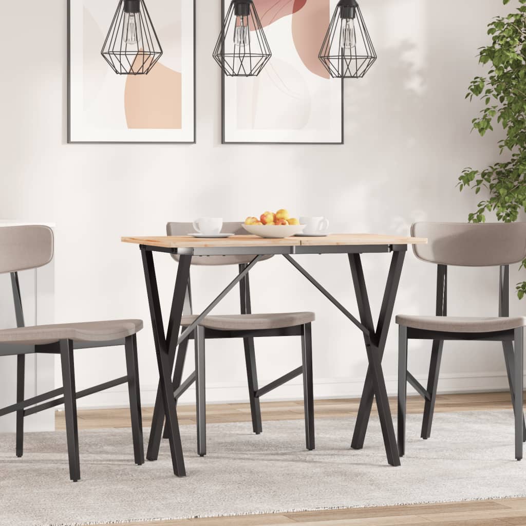 vidaXL Dining Table Legs X-Frame 80x40x73 cm Steel 3
