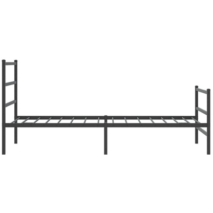 vidaXL Metal Bed Frame without Mattress with Footboard Black 100x200cm 6