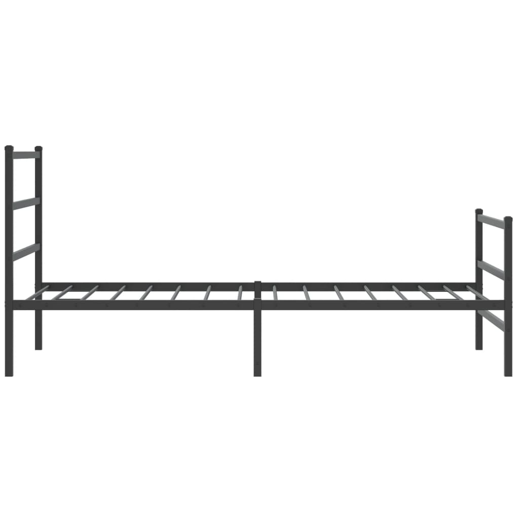vidaXL Metal Bed Frame without Mattress with Footboard Black 107x203cm 6