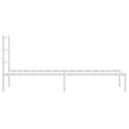 vidaXL Metal Bed Frame without Mattress with Headboard White 80x200cm 6