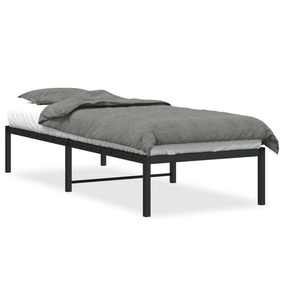 vidaXL Metal Bed Frame without Mattress Black 80x200cm 2