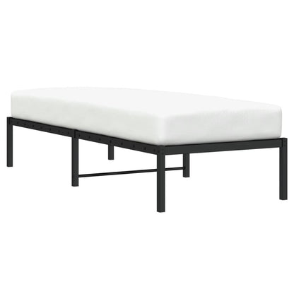 vidaXL Metal Bed Frame without Mattress Black 80x200cm 3