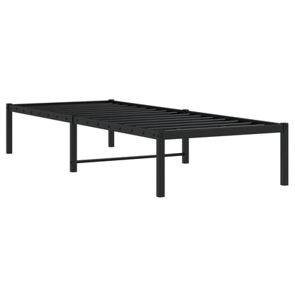 vidaXL Metal Bed Frame without Mattress Black 80x200cm 4