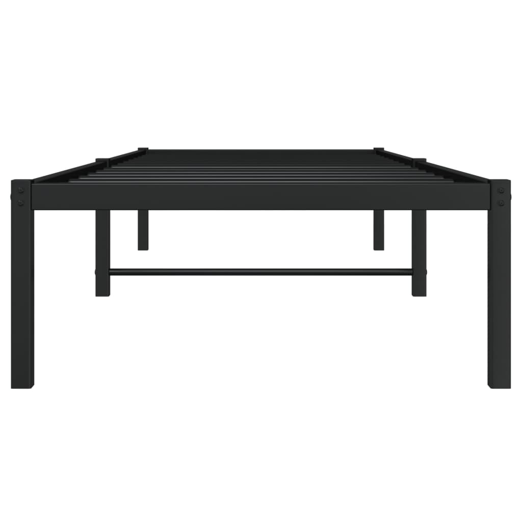 vidaXL Metal Bed Frame without Mattress Black 80x200cm 5