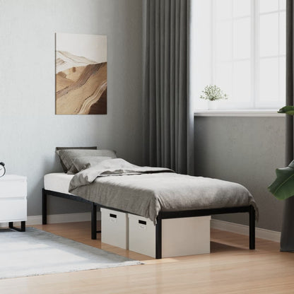 vidaXL Metal Bed Frame without Mattress Black 80x200cm 1