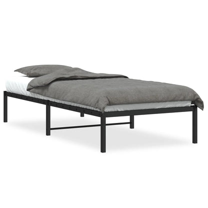 vidaXL Metal Bed Frame without Mattress Black 90x190cm 2
