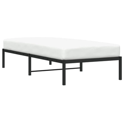 vidaXL Metal Bed Frame without Mattress Black 90x190cm 3