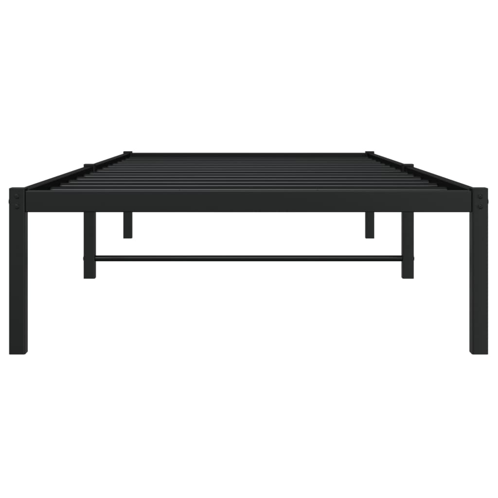vidaXL Metal Bed Frame without Mattress Black 90x190cm 5