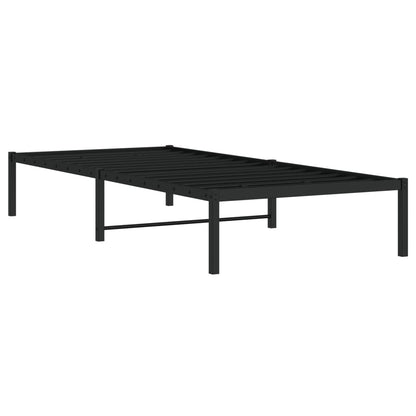 vidaXL Metal Bed Frame without Mattress Black 90x200cm 4