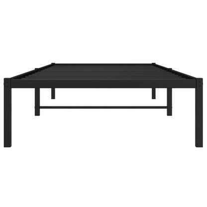 vidaXL Metal Bed Frame without Mattress Black 90x200cm 5