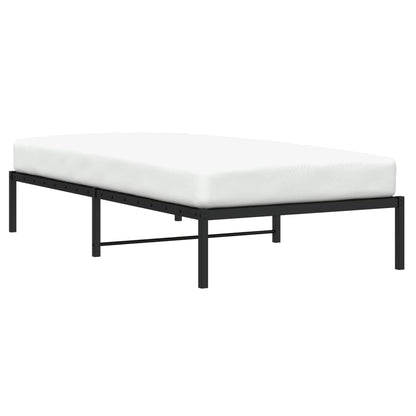 vidaXL Metal Bed Frame without Mattress Black 100x200cm 3