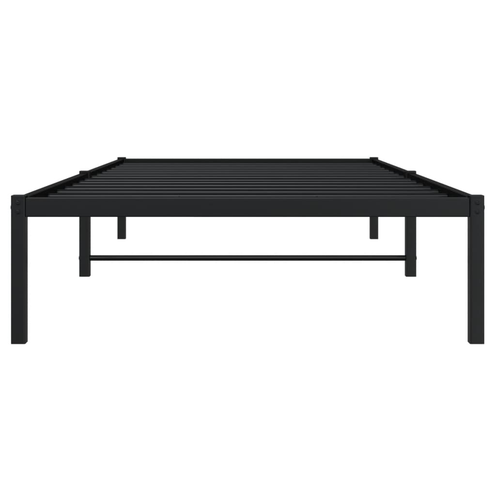vidaXL Metal Bed Frame without Mattress Black 100x200cm 5