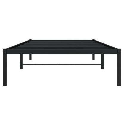 vidaXL Metal Bed Frame without Mattress Black 100x200cm 5
