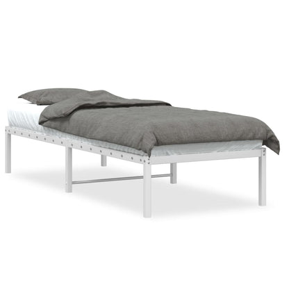 vidaXL Metal Bed Frame without Mattress White 80x200cm 2