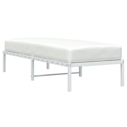vidaXL Metal Bed Frame without Mattress White 80x200cm 3