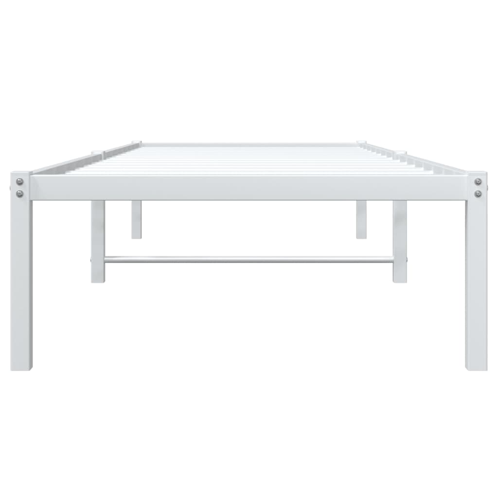 vidaXL Metal Bed Frame without Mattress White 80x200cm 5