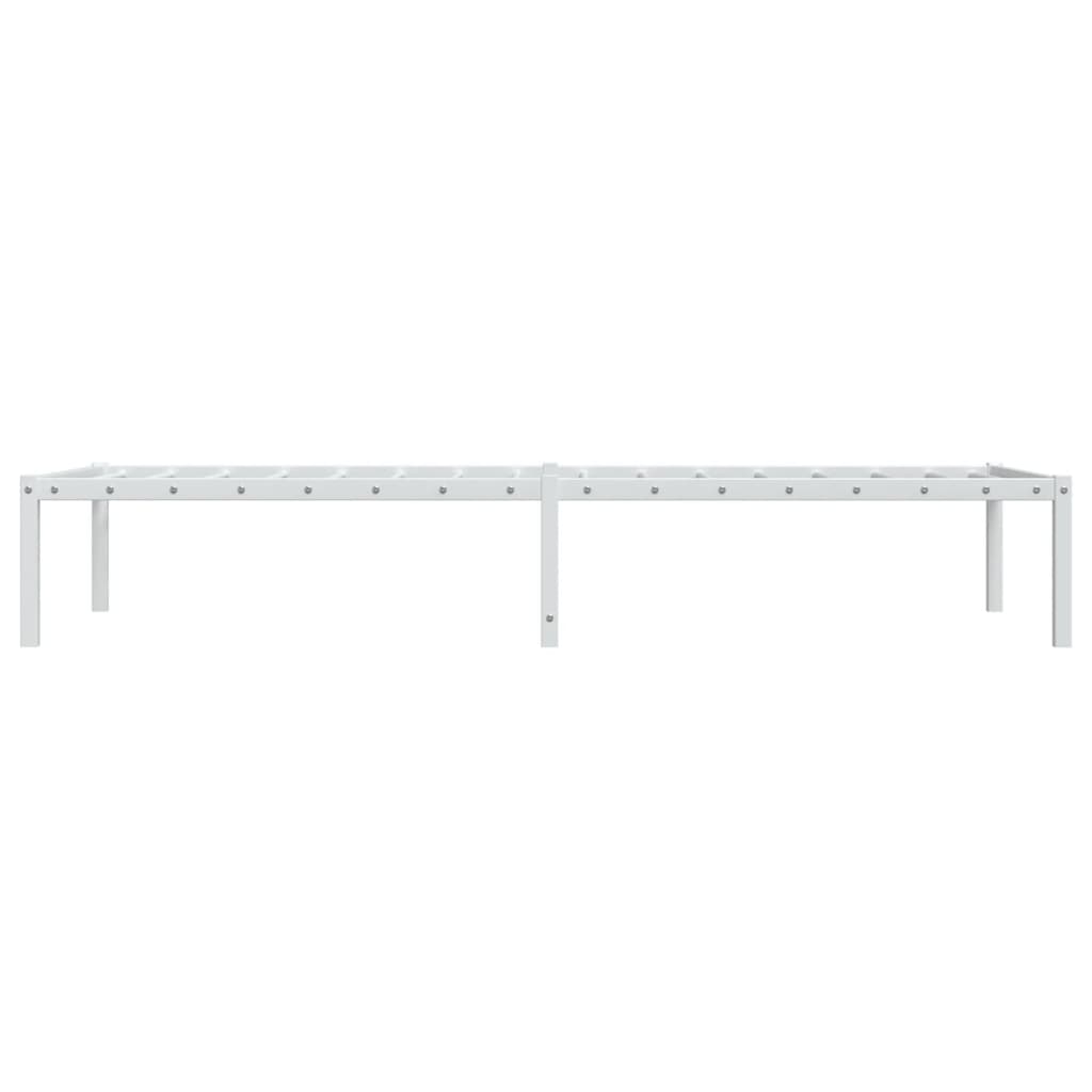 vidaXL Metal Bed Frame without Mattress White 80x200cm 6