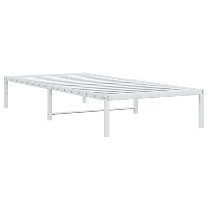 vidaXL Metal Bed Frame without Mattress White 90x190cm 4