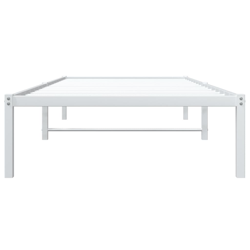 vidaXL Metal Bed Frame without Mattress White 90x190cm 5