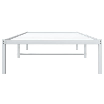 vidaXL Metal Bed Frame without Mattress White 90x190cm 5