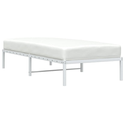 vidaXL Metal Bed Frame without Mattress White 90x200cm 3