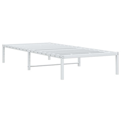 vidaXL Metal Bed Frame without Mattress White 90x200cm 4