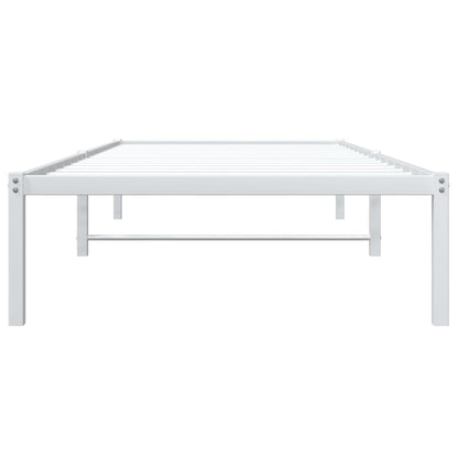 vidaXL Metal Bed Frame without Mattress White 90x200cm 5