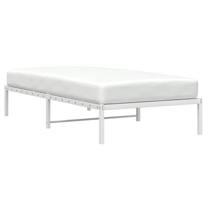 vidaXL Metal Bed Frame without Mattress White 100x190cm 3