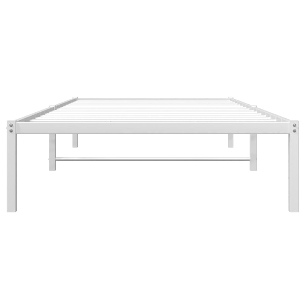 vidaXL Metal Bed Frame without Mattress White 100x190cm 5