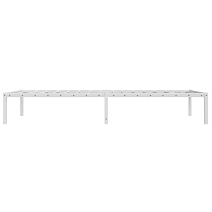 vidaXL Metal Bed Frame without Mattress White 100x190cm 6