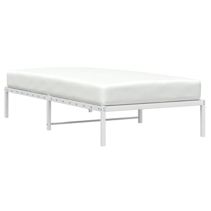 vidaXL Metal Bed Frame without Mattress White 107x203cm 3