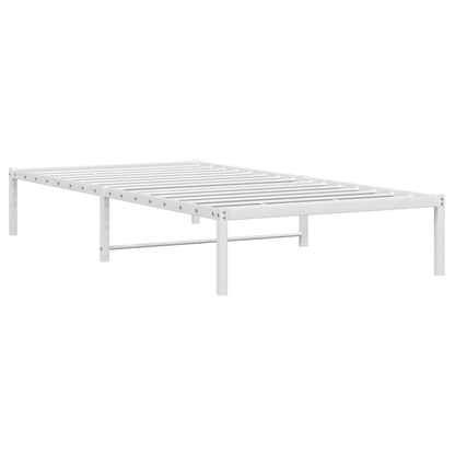 vidaXL Metal Bed Frame without Mattress White 107x203cm 4