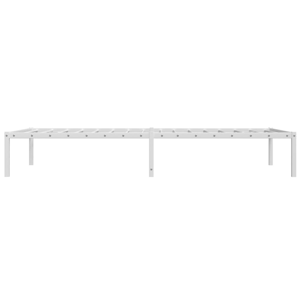 vidaXL Metal Bed Frame without Mattress White 107x203cm 6