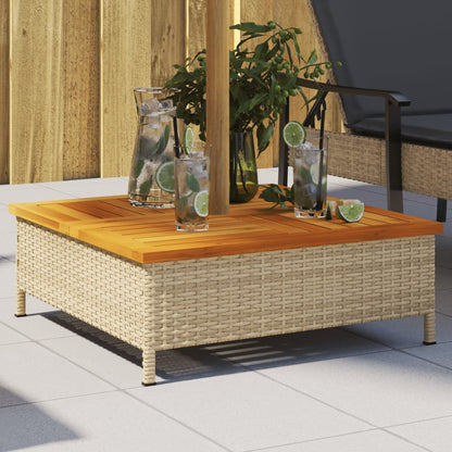 vidaXL Parasol Base Cover 70x70x25 cm Poly Rattan and Acacia