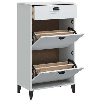 vidaXL Shoe Cabinet VIKEN White Engineered Wood 2