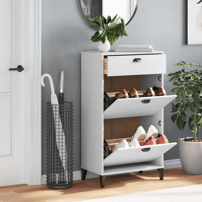 vidaXL Shoe Cabinet VIKEN White Engineered Wood 3