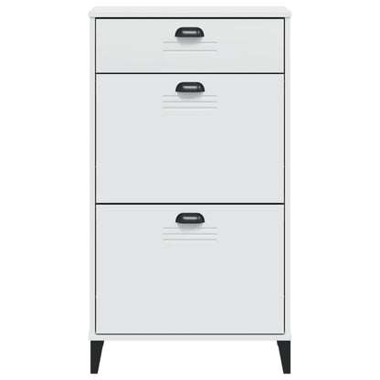 vidaXL Shoe Cabinet VIKEN White Engineered Wood 5