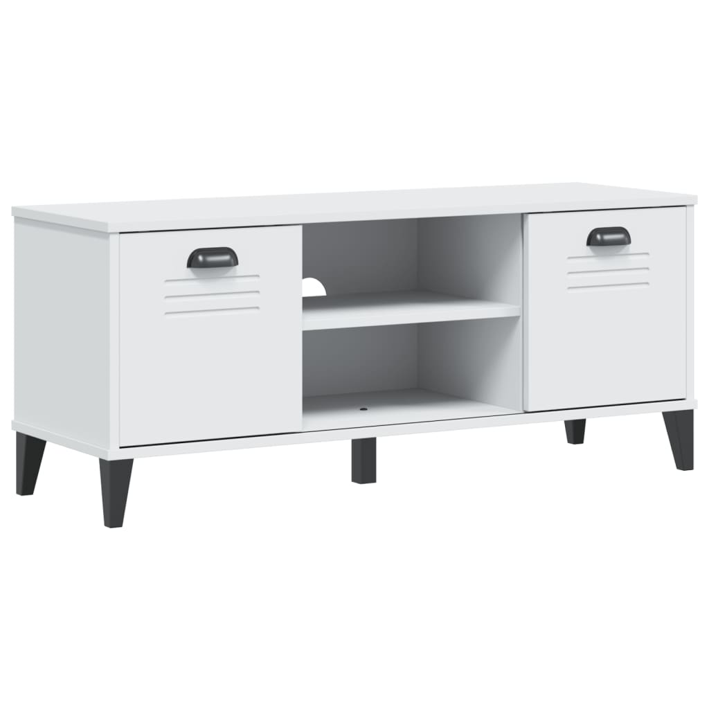 vidaXL Shoe Bench VIKEN White 106x35x45 cm Engineered Wood 2