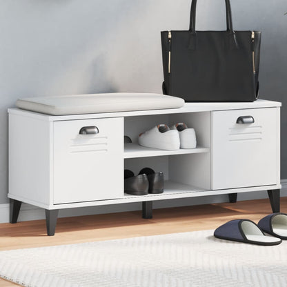 vidaXL Shoe Bench VIKEN White 106x35x45 cm Engineered Wood 1
