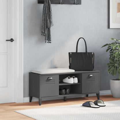 vidaXL Shoe Bench VIKEN Anthracite Grey 106x35x45 cm Engineered Wood 3