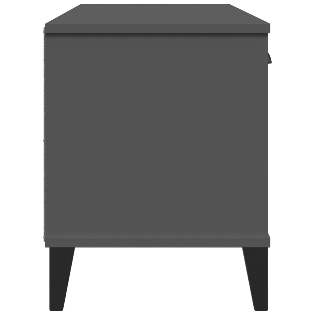 vidaXL Shoe Bench VIKEN Anthracite Grey 106x35x45 cm Engineered Wood 6