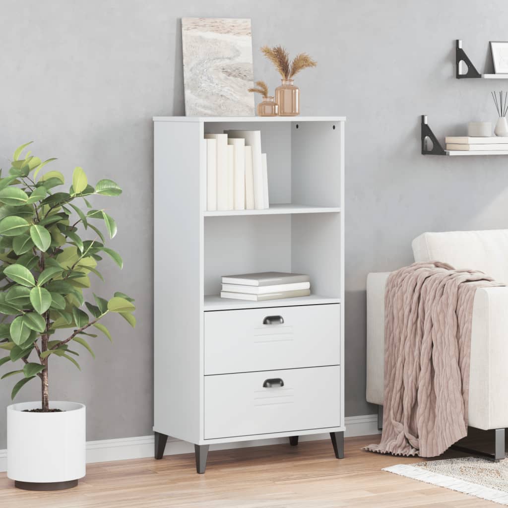 vidaXL Bookcase VIKEN White 60x35x123 cm Engineered Wood 3