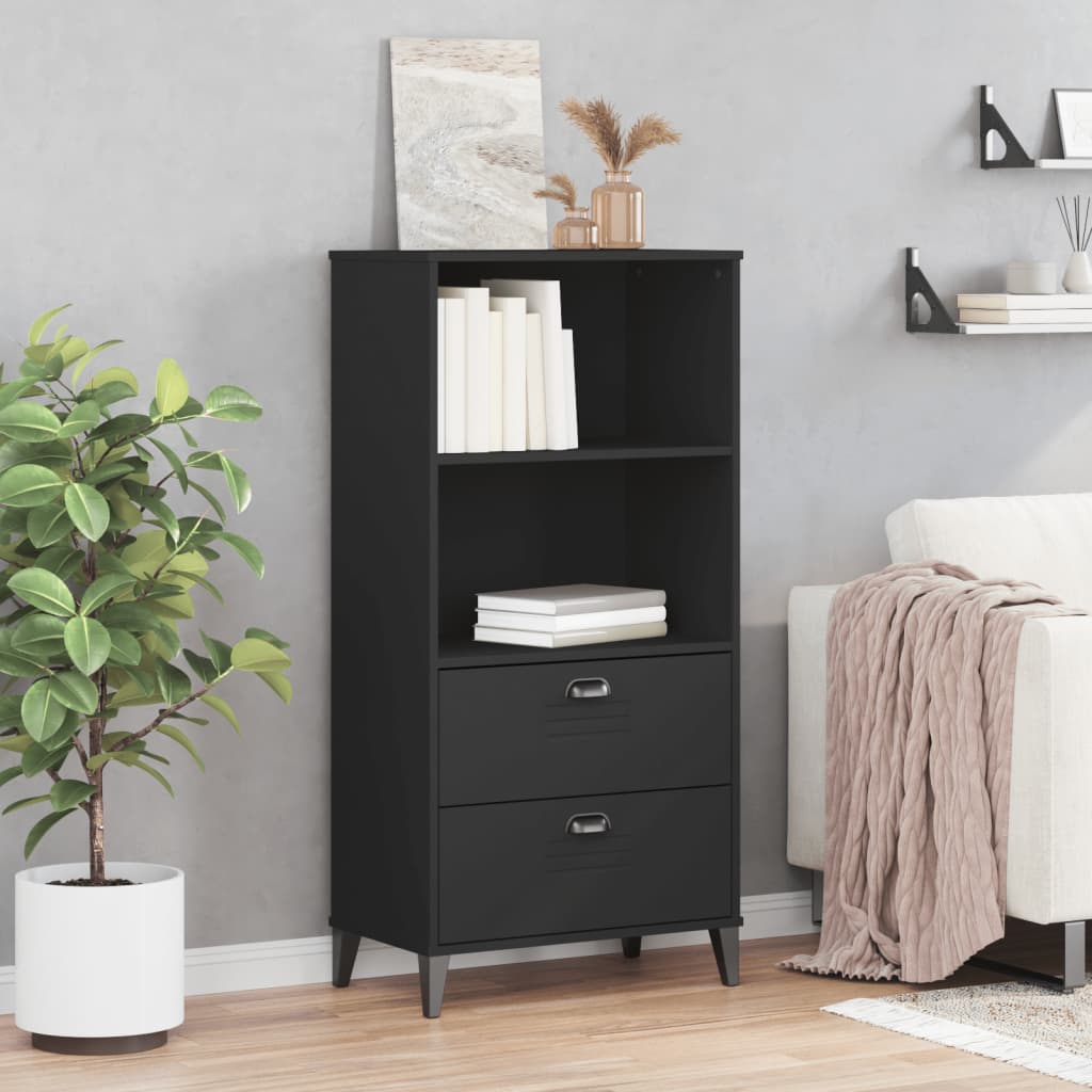 vidaXL Bookcase VIKEN Black 60x35x123 cm Engineered Wood 3