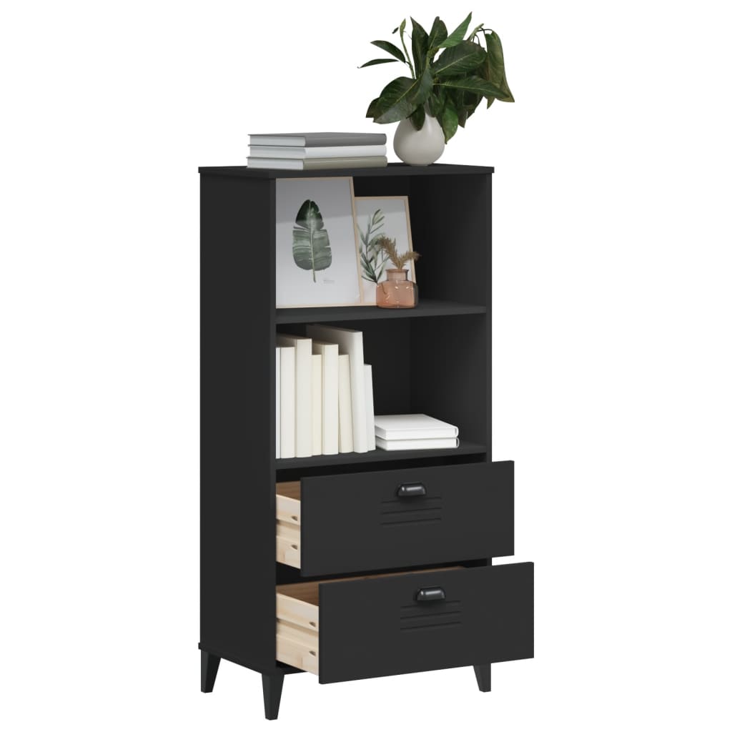 vidaXL Bookcase VIKEN Black 60x35x123 cm Engineered Wood 4