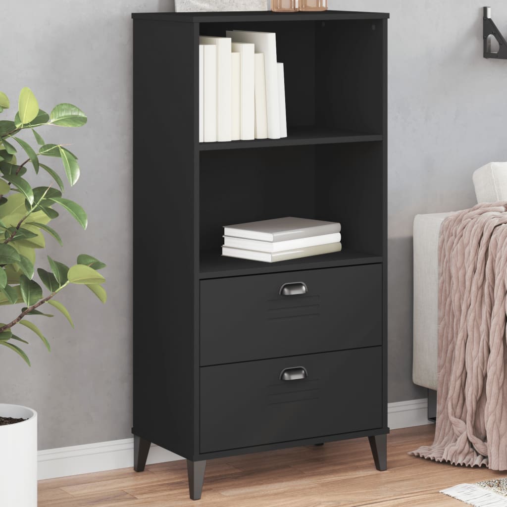 vidaXL Bookcase VIKEN Black 60x35x123 cm Engineered Wood 1