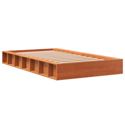 vidaXL Bed Frame | Wax Brown | Solid pine wood, plywood | Single | Durable 3