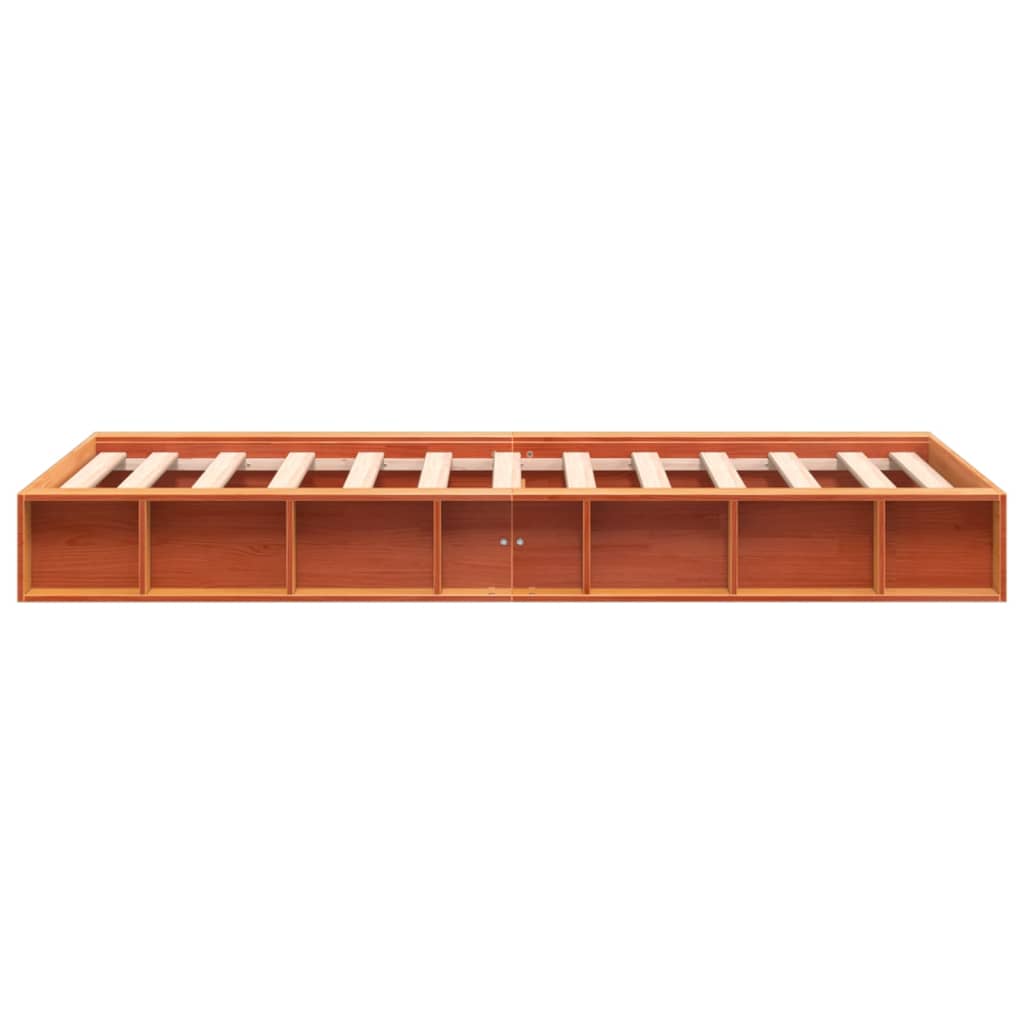vidaXL Bed Frame | Wax Brown | Solid pine wood, plywood | Single | Durable 5