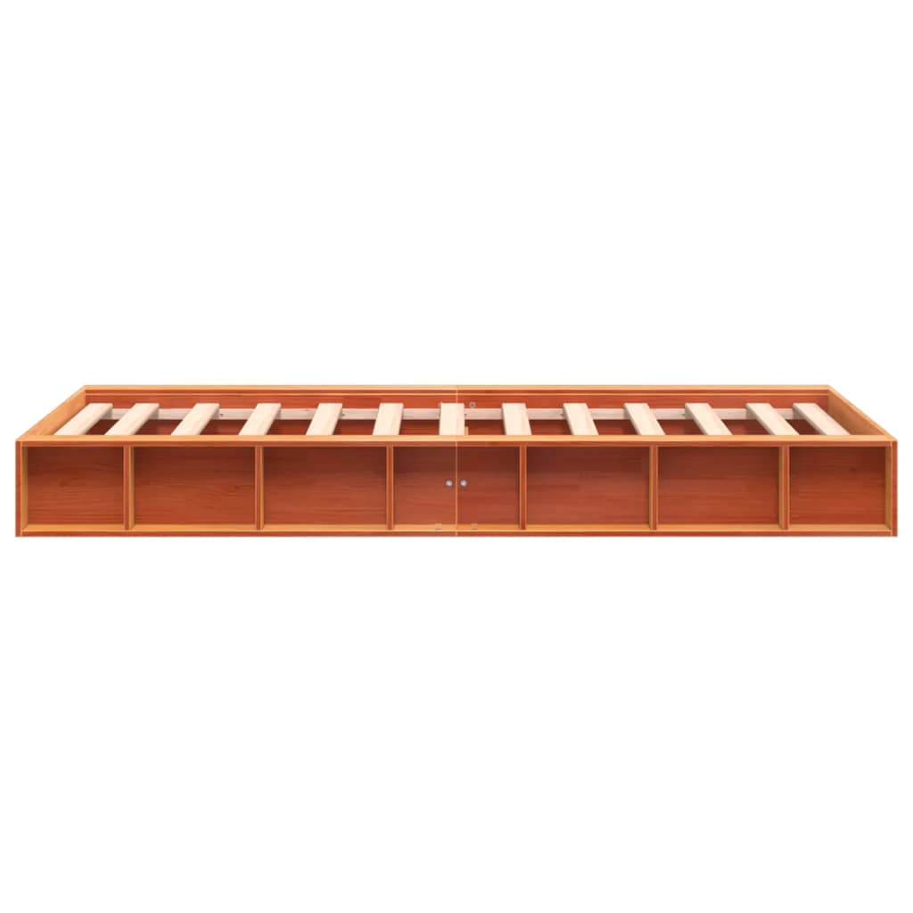 vidaXL Bed Frame | Wax brown | Solid Pine Wood | Small Single |  Durable 5