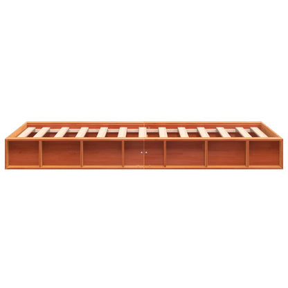 vidaXL Bed Frame | Wax brown | Solid Pine Wood | Small Single |  Durable 5